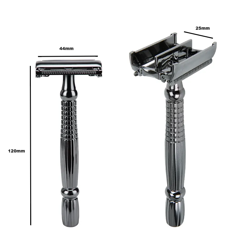 Mens Metal Shaving Razor With Heavy Long Handle