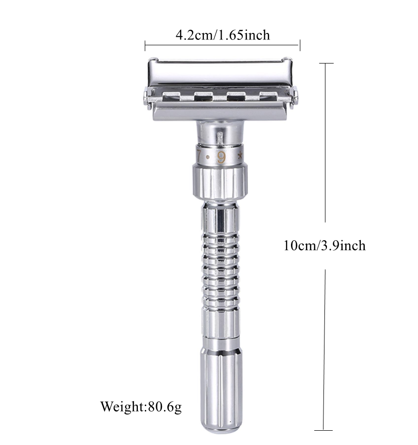 Adjustable Zinc Alloy Long Handle Reusable Full Shaver