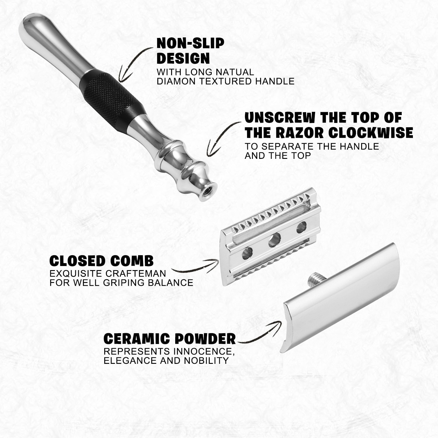 Aluminium Safety Razor for man