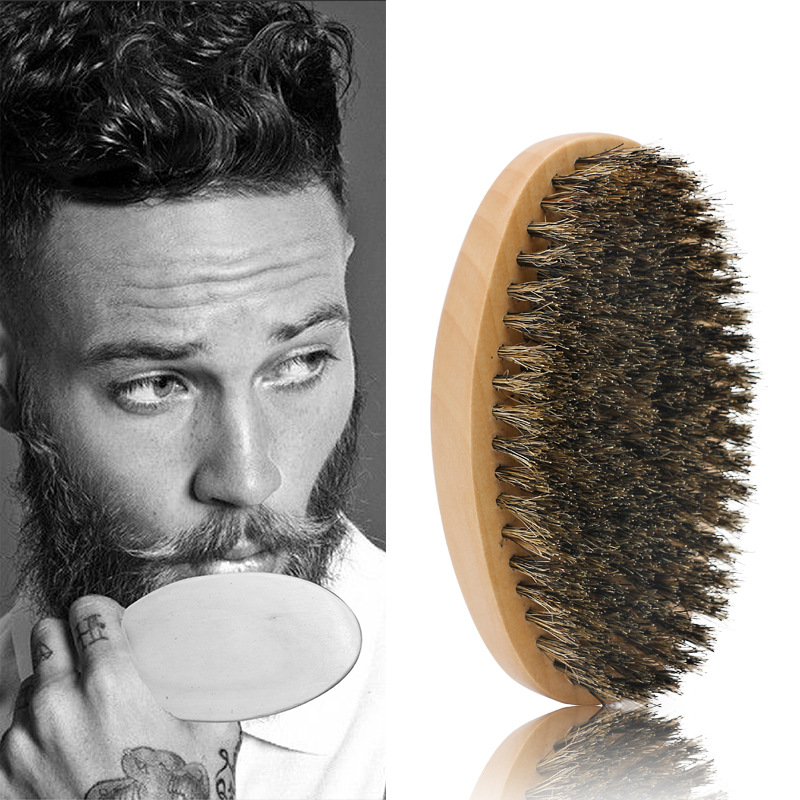 Mens bristle beard brush