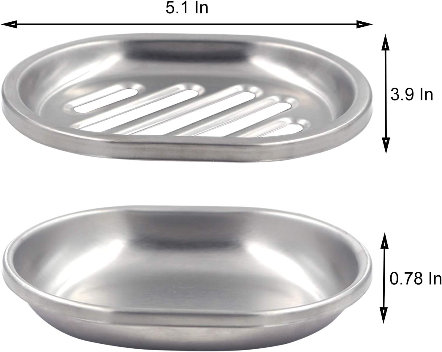 Stainless Steel Stripe Soap Dish Draining Tray