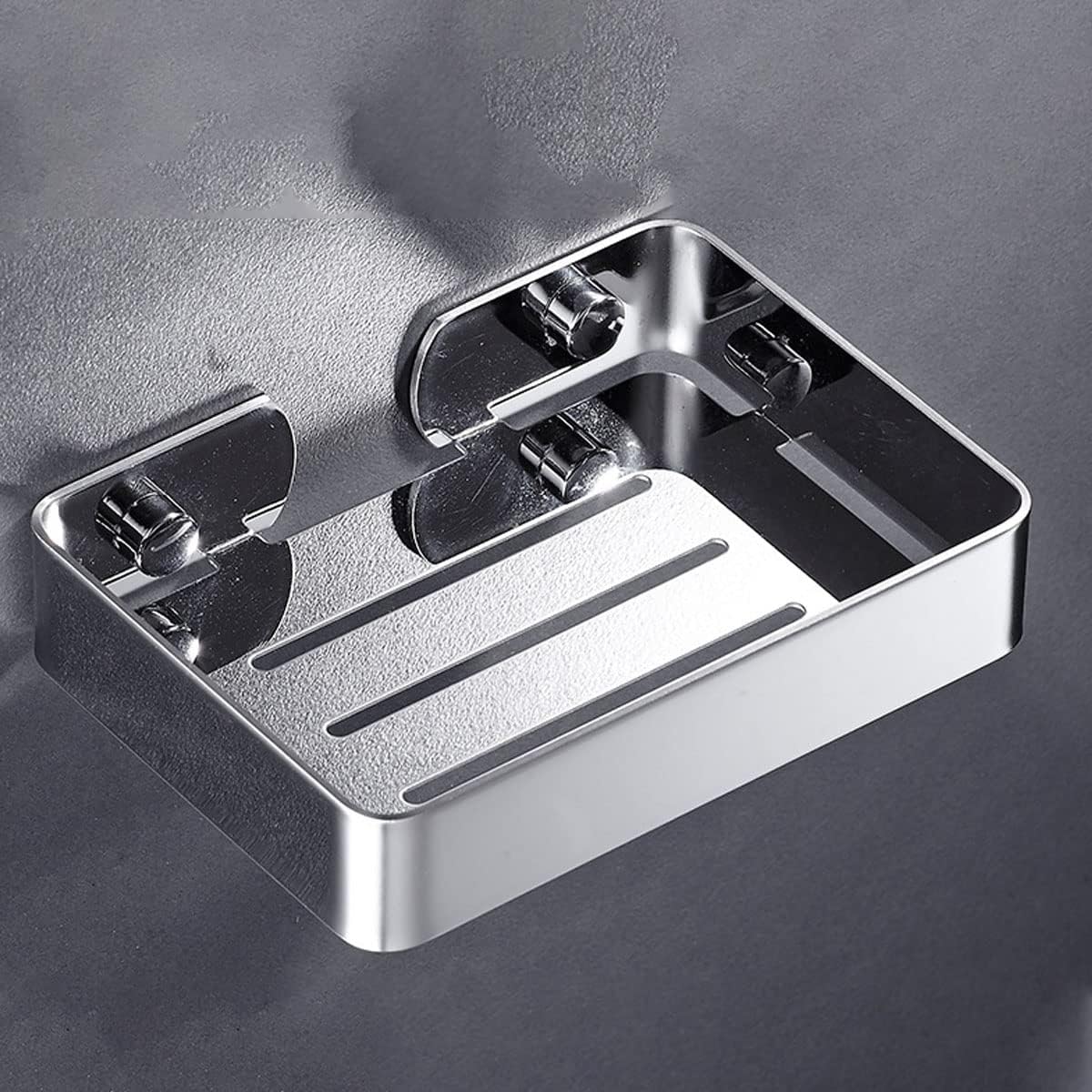 Self-Adhesive Aluminium Soap Holder No Drilling Soap Dish