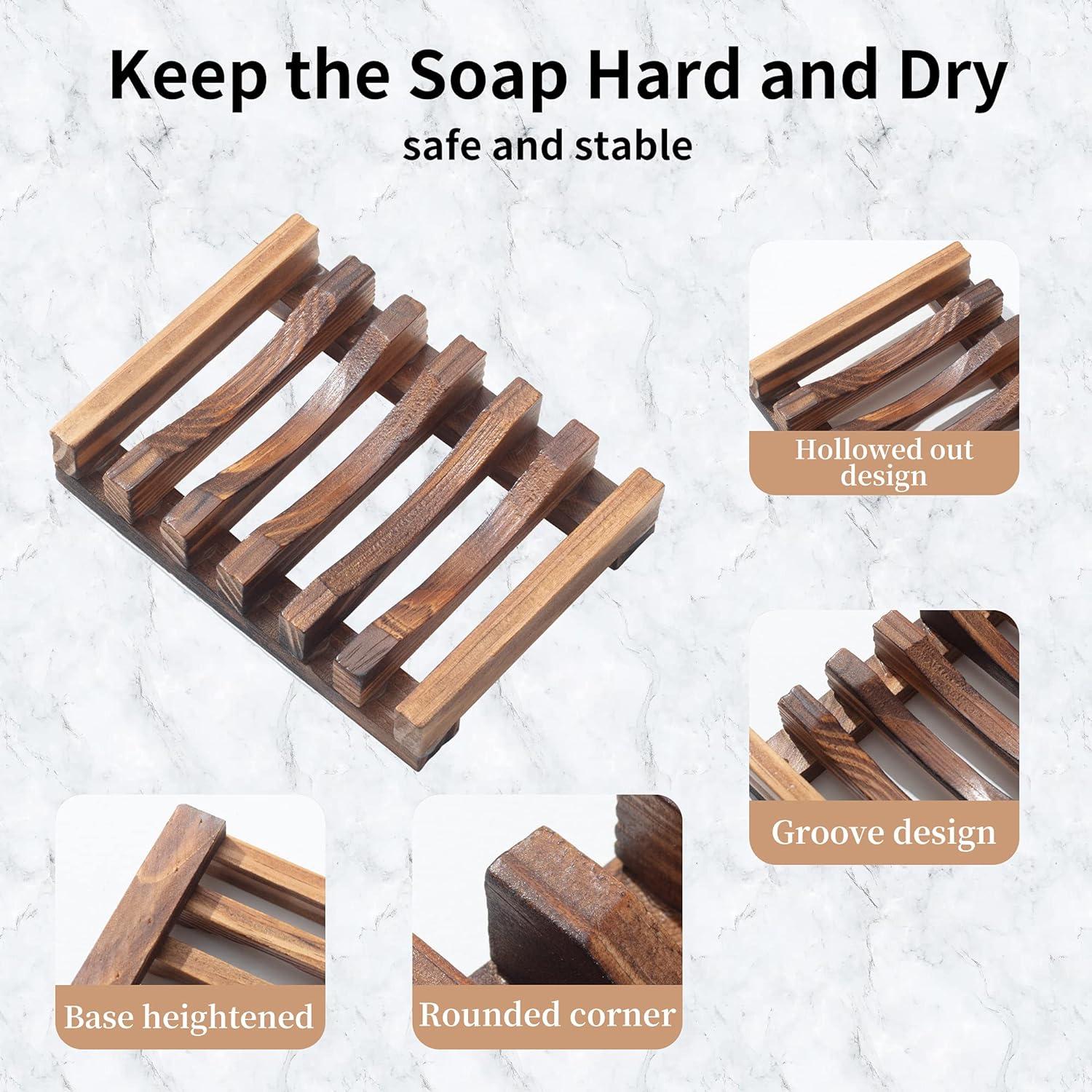 Wooden Soap Dish for Shower