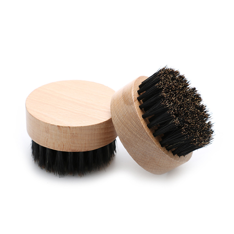 Wooden Hair Brush Moustache Combs Round Beard Brush for Men