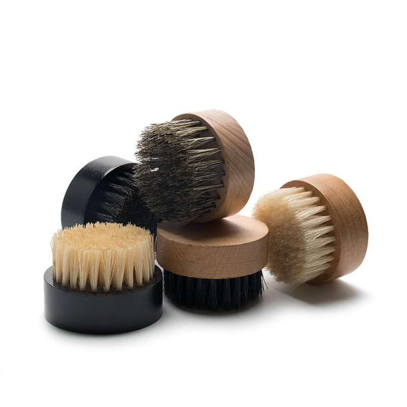 Wooden Hair Brush Moustache Combs Round Beard Brush for Men