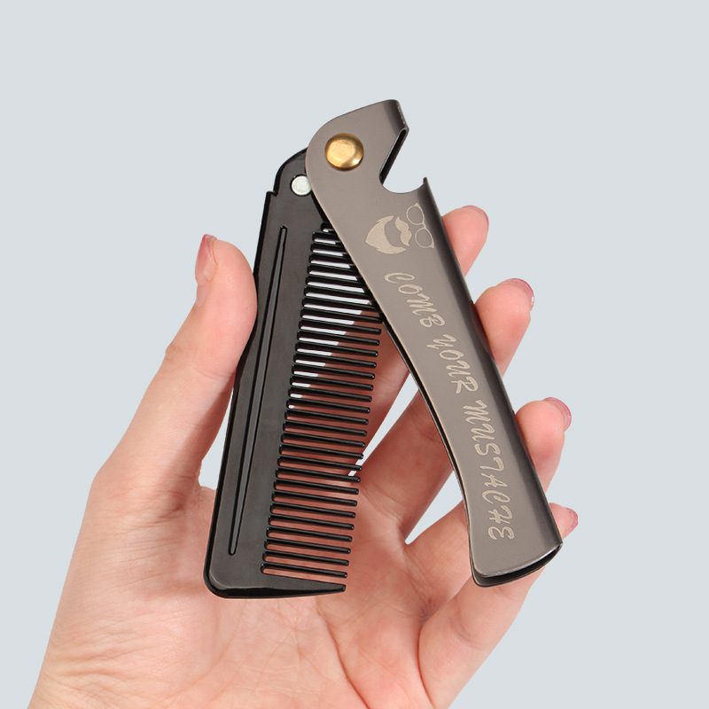 Folding Beard Comb Stainless Steel