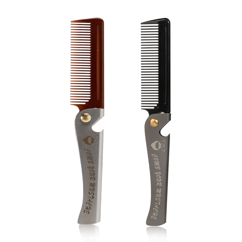 Folding Beard Comb Stainless Steel